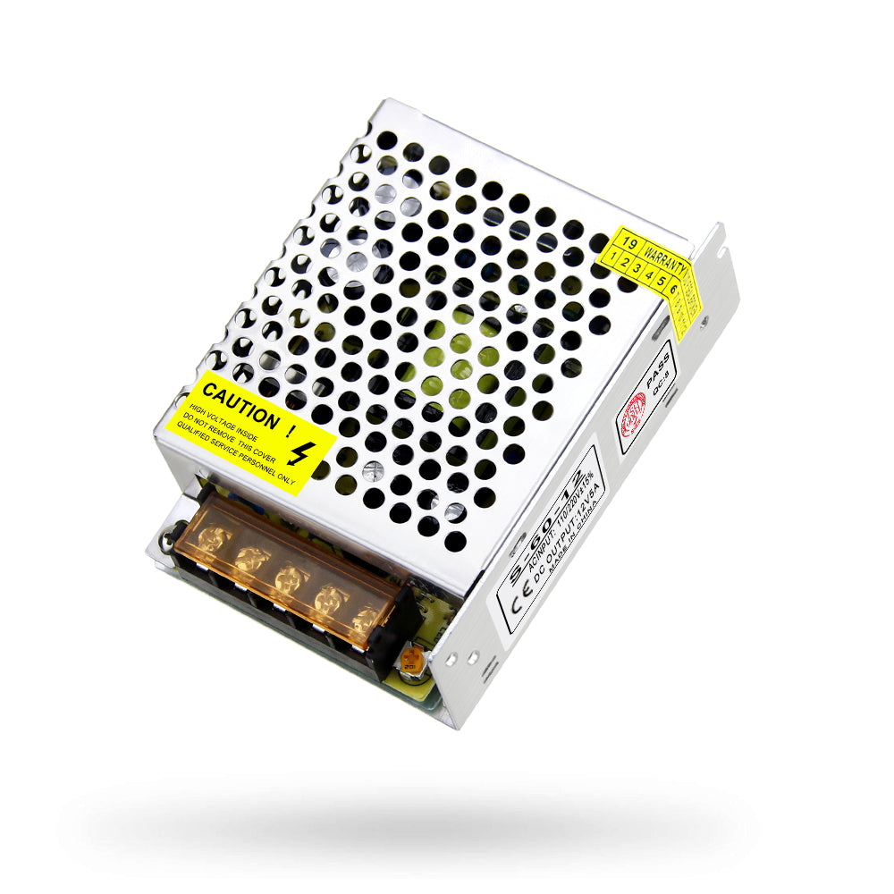 Alimentatore 12V 5A 100V-240V Con Spina CC 5.5x2.5mm - Per LED, Stampanti 3D, CCTV E Sicurezza (60W Max) - Foto 4