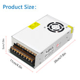 SHNITPWR 12V DC Power Supply 25A 300W Switching Power Supply Transformer Adapter 110V 220V AC to DC 12 Volt 25amp 24A 23A 22A 21A 20A Converter LED Driver for LED Light 3D Printer CCTV Stereos Radio