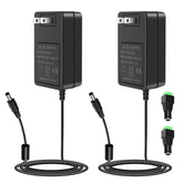 SHNITPWR 24V 2A Power Supply Adapter, Pack of 2 100~240V AC to DC 24 Volt 2000mA 48W Converter Transformer with 5.5x2.5mm DC Tip for 5050 3528 LED Strip 3D Printer CCTV Security System LCD Monitor