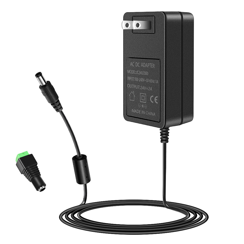 Adapter 24dc SHNITPWR 24V DC Power Supply Adapter 24 Volt 2A 48W AC to DC Converter ...