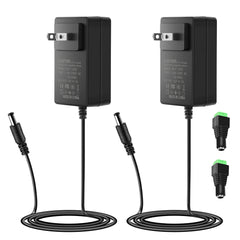 SHNITPWR 12V 2A Power Supply Adapter UL Listed 2-Pack 100~240V AC to DC Converter 12 Volt 24W 2amp 1.8A 1.5A 1.2A Transformer with 5.5x2.1mm Tip for WiFi IP Camera Wireless Router Bluetooth Speaker
