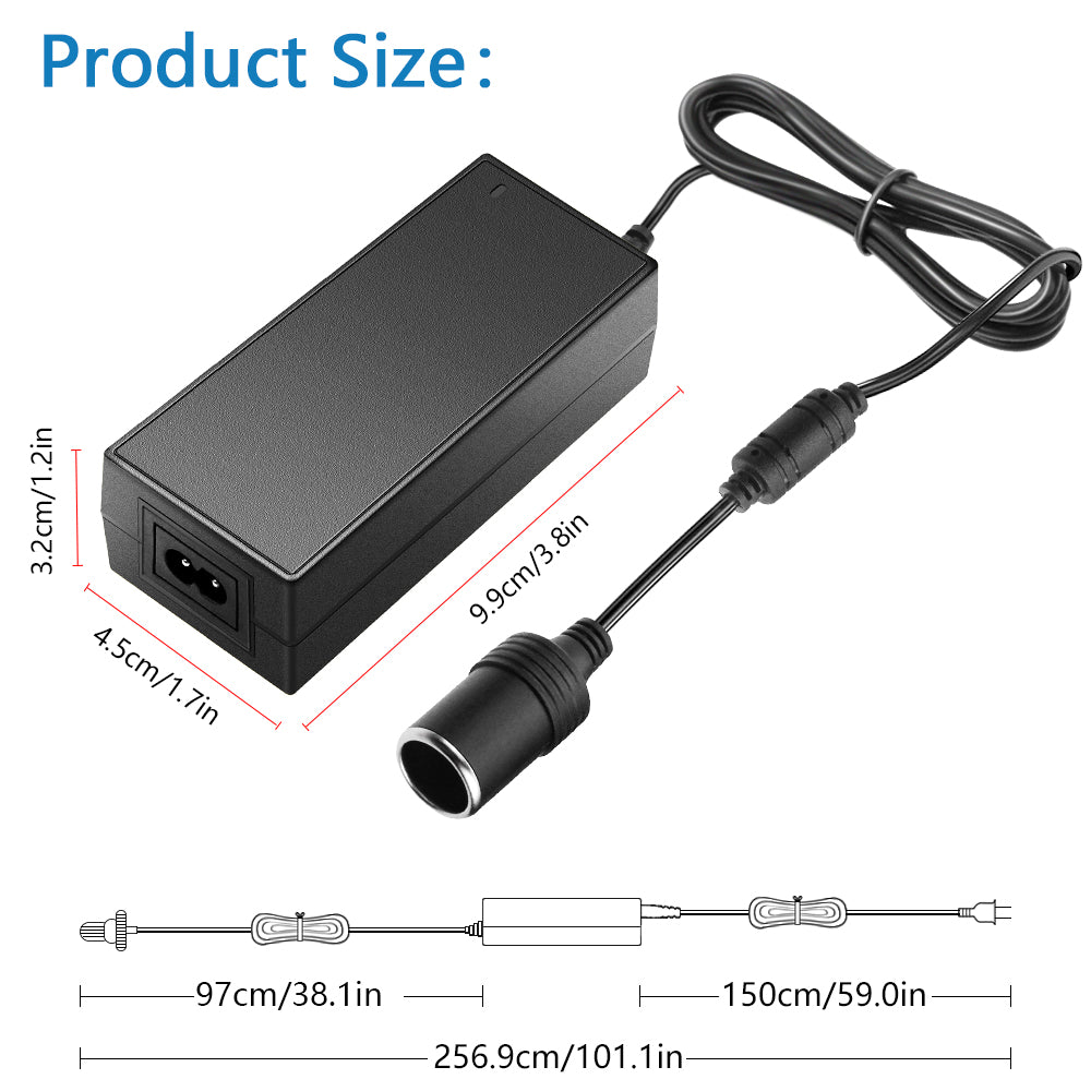 SHNITPWR AC to DC Converter 12V 3A 36W Power Supply Adapter with Car Cigarette Lighter Socket 100~240V AC to DC 12V 3A 2A 1A Converter for Car Dash Cam Razor MP3 Under 36W … Visit the SHNITPWR Store