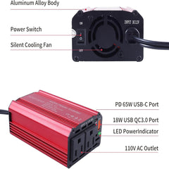 SHNITPWR 300W Power Inverter DC 12V to 110V AC Car Inverter with 4.2A Dual USB Car Adapter