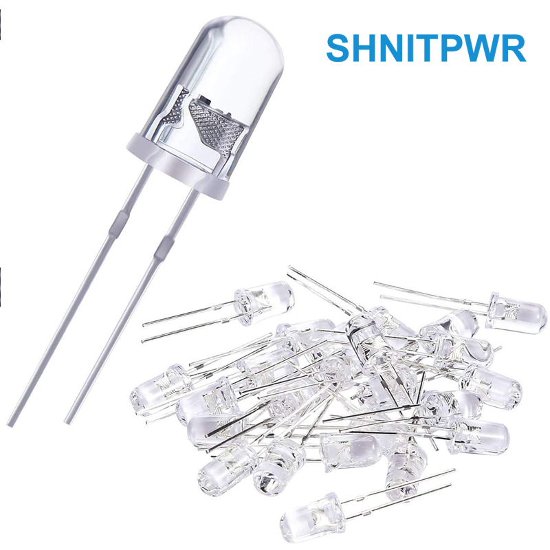 SHNITPWR 5mm LED Light Diodes, LED Circuit Assorted Kit for Science Project Experiment