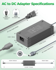 Starlink Gen 3 Power Supply 57V 3.42A 195W Replacement Power Adapter for Starlink Gen 3 Charger Cord 10FT UL Listed Certified AC to DC Adapter Compatible with Gen3 Standard Accessories 18AWG 3M/10FT