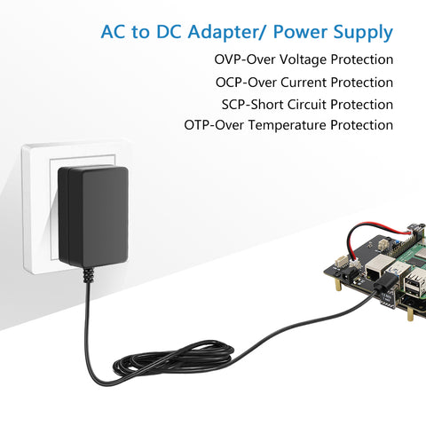SHNITPWR 5V 3A USB C Power Supply Adapter for Raspberry Pi 4 Type C ...
