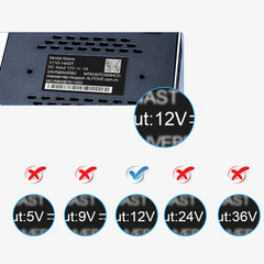 SHNITPWR 12V Power Supply 12 Volt 1A 12W AC/DC Power Adapter 100V ~ 240V AC to DC Converter 1000mA 800mA 500mA Transformer with 10 Tips 5.5x2.5 5.5x3.0 6.3x3.0 4.8x1.7 4.0x1.7 3.5x1.35 2.5x0.7mm